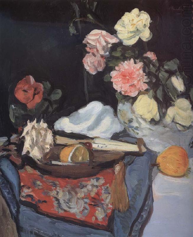 George Leslie Hunter Fruit and Flowers on a Draped Table china oil painting image